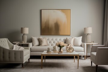 Modern interior living room decoration renderings