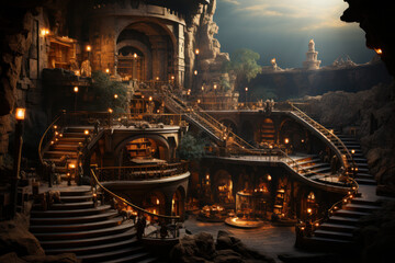 The Library of Alexandria, a beacon of knowledge in antiquity, now lost to the sands of time. Generative Ai.