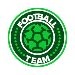 Soccer logo or football club sign badge football logo with shield background vector design