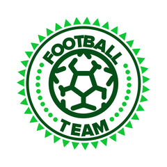 Soccer logo or football club sign badge football logo with shield background vector design