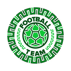 Soccer logo or football club sign badge football logo with shield background vector design