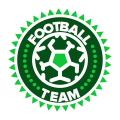 Soccer logo or football club sign badge football logo with shield background vector design