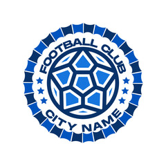 vector football team or club flat labels set