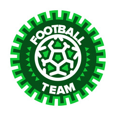 vector football team or club flat labels set
