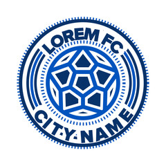vector football team or club flat labels set