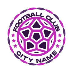 vector football team or club flat labels set