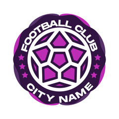 vector football team or club flat labels set