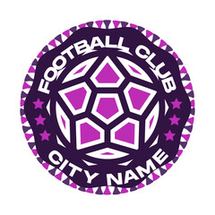vector football team or club flat labels set