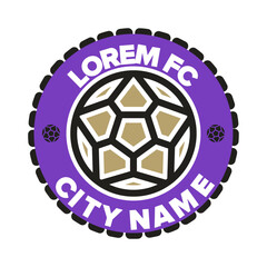 vector football team or club flat labels set