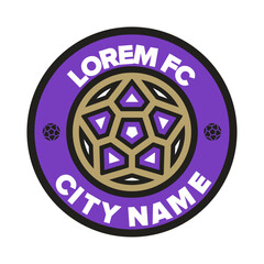 vector football team or club flat labels set