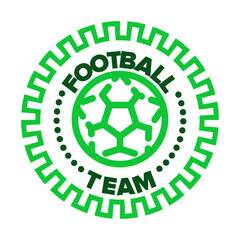 vector football team or club flat labels set