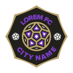 vector football team or club flat labels set