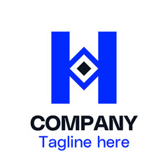 vector h letter logodesign