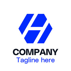 h letter logodesign for company