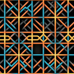 Grid spectacular backdrops seamless pattern, AI Generated .