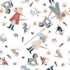 xmas toys seamless pattern