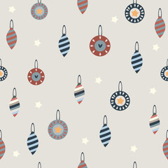 xmas toys seamless pattern