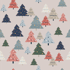 xmas tree seamless pattern