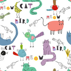 cats seamless pattern