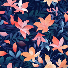 Vintage aesthetic flower pattern AI Generated