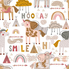 unicorn seamless pattern
