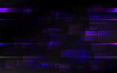 Glitch cyberpunk effect. Digital color noise. Futuristic video error. Playback artifacts. Abstract overlay design. No signal problem. Broken monitor. Vector illustration