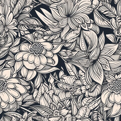 Textile Cloth illustration floral pattern soft colors insanely details AI Generated.