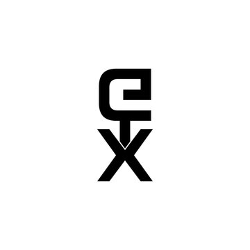 etx lettering initial monogram logo design