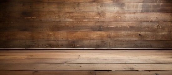 Aged wooden flooring