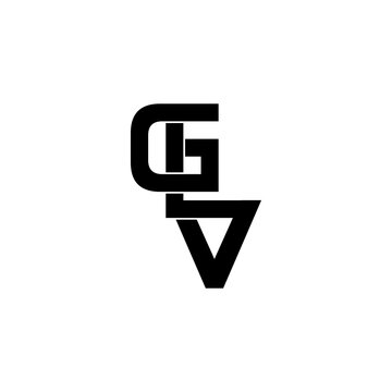 glv lettering initial monogram logo design