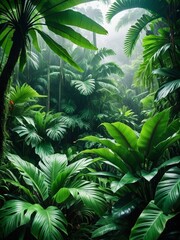 Verdant Paradise Exploring the Enchanting Tropical Jungle. AI Generated.