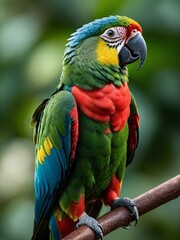 Obraz premium Wings of Majesty Captivating Wildlife Portrait of a Parrot. AI Generated.