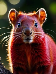 Obraz premium Vibrant Wildlife Red Mammal in Stunning Outfit. AI Generated.