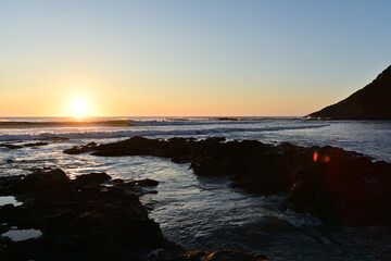 sunset over the sea