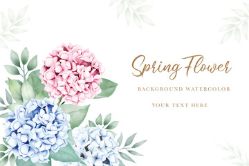 elegant hydrangea floral background and frame design 