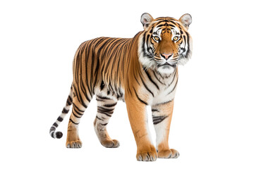 Obraz premium a beautiful tiger on a white background studio shot isolated PNG