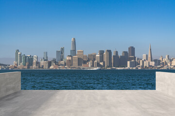 Skyscrapers Cityscape Downtown, San Francisco Skyline Buildings. Beautiful Real Estate. Day time....