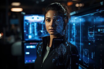 Facial and iris Recognition Biometric Authentication Security Technology