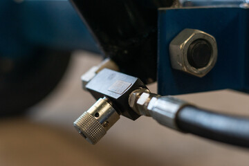 hydraulic valve with a attached hose