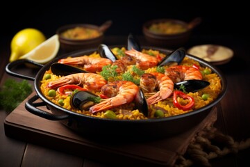 A Scrumptious Spanish Delight: Capturing the Vibrant Colors and Irresistible Aromas of Traditional Paella