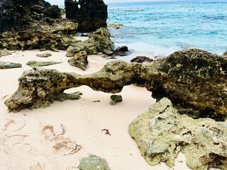 Rock bridge on the beach