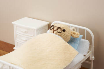 動物のあみぐるみ　入院イメージ