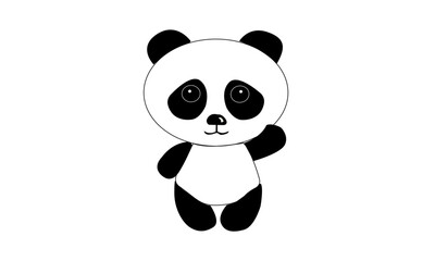 panda cute detailed vector