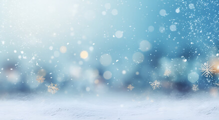Naklejka na ściany i meble christmas background with snow