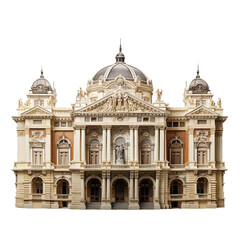 Obraz premium Dissipated opera house, transparent background, isolated image, generative AI 