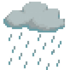 rainy pixel art