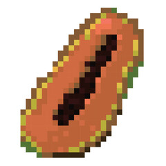 Obraz premium papaya fruit pixel art