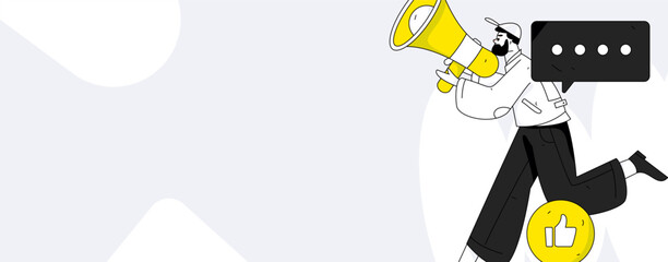 Business work characters flat vector concept operation hand drawn illustration