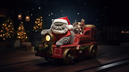 Scottish Fold Cat Christmas Party23.png