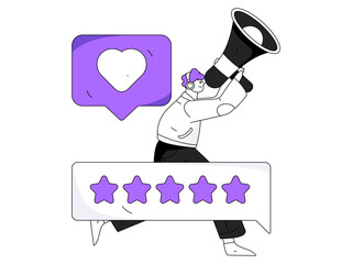 Business work characters flat vector concept operation hand drawn illustration